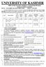 UNIVERSITY OF KASHMIR Office of the Executive Engineer, Construction Division NOTICE INVITING E-TENDER
