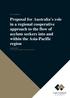 Proposal for Australia s role in a regional cooperative approach to the flow of asylum seekers into and within the Asia-Pacific region