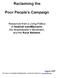 Reclaiming the. Poor People s Campaign