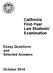 California First-Year Law Students Examination. Essay Questions and Selected Answers