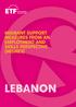 MIGRANT SUPPORT MEASURES FROM AN EMPLOYMENT AND SKILLS PERSPECTIVE (MISMES) LEBANON