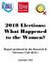2018 Elections: What Happened to the Women? Report produced by the Research & Advocacy Unit (RAU)