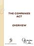 THE COMPANIES ACT OVERVIEW