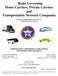 Rules Governing Motor Carriers, Private Carriers and Transportation Network Companies
