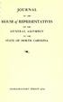 JOURNAL. HOUSE of REPRESENTATIVES GENERAL ASSEMBLY STATE OF NORTH CAROLINA G*, EXTRAORDINARY SESSION 1938 OF THE