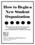 How to Begin a New Student Organization