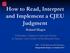 How to Read, Interpret and Implement a CJEU Judgment