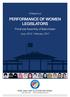 PERFORMANCE OF WOMEN LEGISLATORS