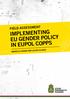 IMPLEMENTING EU GENDER POLICY IN EUPOL COPPS