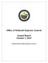 Office of Medicaid Inspector General. Annual Report October 1, Elizabeth Smith, Medicaid Inspector General