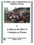 A Study on the Effect of Corruption on Women