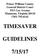 TIMESAVER GUIDELINES 7/15/17