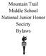 Mountain Trail Middle School National Junior Honor Society Bylaws
