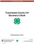 Tuscarawas County 4-H Secretary s Book