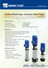 PUMP. Type EVM APPLICATIONS MATERIALS TECHNICAL DATA. Washing system Water treatment plants Reverse Osmosis system Some chemical applications