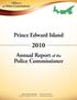 Prince Edward Island. Annual Report of the Police Commissioner