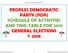 SCHEDULE OF ACTIVITIES AND TIME-TABLE (C) 2018 PEOPLES DEMOCRATIC PARTY (PDP) SCHEDULE OF ACTIVITIES AND TIME-TABLE FOR 2019 GENERAL ELECTIONS 2018