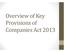 Overview of Key Provisions of Companies Act 2013