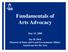 Fundamentals of Arts Advocacy