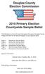 Douglas County Election Commission Primary Election Countywide Sample Ballot