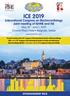 ICE International Congress on Electrocardiology Joint meeting of ISHNE and ISE May 30 - June 1, 2019 Crowne Plaza Hotel Belgrade, Serbia