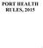 PORT HEALTH RULES, 2015