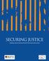 SECURING JUSTICE. Establishing a domestic mechanism for the 2007/8 post-election violence in Kenya