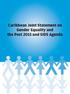 Caribbean Joint Statement on Gender Equality and the Post 2015 and SIDS Agenda