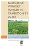 EMERGENCE WITHOUT HUNGER IN CAMEROON BY 2035?