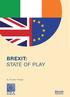 BREXIT: STATE OF PLAY. By Brendan Halligan