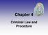 Chapter 4. Criminal Law and Procedure