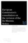 European Commission s consultation on the revision of the De Minimis Notice