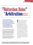 Rotterdam Rules. Arbitration. the and. Questions and Warning Signs