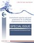 SPECIAL ISSUE. Institutional capacity and good governance for an effective implementation of the SDGs. on the Sustainable Development Goals