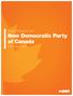 CONSTITUTION OF THE New Democratic Party of Canada EFFECTIVE FEBRUARY 2018