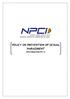 POLICY ON PREVENTION OF SEXUAL HARASSMENT NPCI/NQMS/HR/PO-12