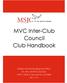 MVC Inter-Club Council Club Handbook
