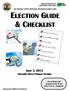 ELECTION GUIDE & CHECKLIST
