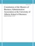 Constitution of the Masters of Business Administration Association at the University of Alberta School of Business Ratified February 16, 2017