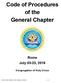 Code of Procedures of the General Chapter