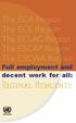 Full employment and decent work for all: Regional Highlights