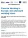 Parental Working in Europe: Non-standard working hours