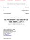 SUPPLEMENTAL BRIEF OF THE APPELLANT