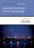 Apeldoorn: British-Dutch Dialogue 2018 Conference Programme. Building the British - Dutch relationship