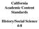 California Academic Content Standards. History/Social Science 4-8