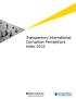 Transparency International Corruption Perceptions Index 2012