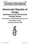 Democratic Republic of Congo Submission to the UN Universal Periodic Review