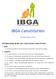 IBGA Constitution. [revised May 2014] INTERNATIONAL BLIND GOLF ASSOCIATION CONSTITUTION