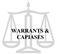 WARRANTS & CAPIASES Table of Contents
