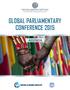 GLOBAL PARLIAMENTARY CONFERENCE 2015 AGENDA